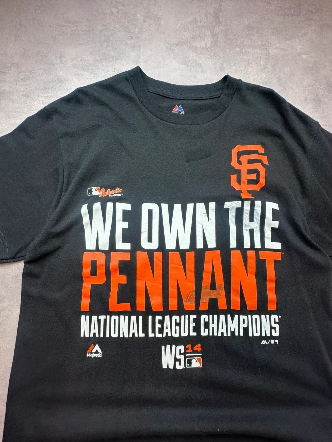 Tee-shirt MLB Vintage San Francisco Giants Majestic National League Champs Noir