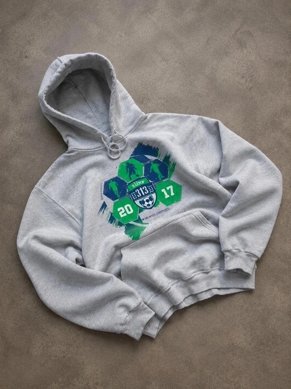 Sweat Hoodie Vintage Disney Soccer 2017 – Gris