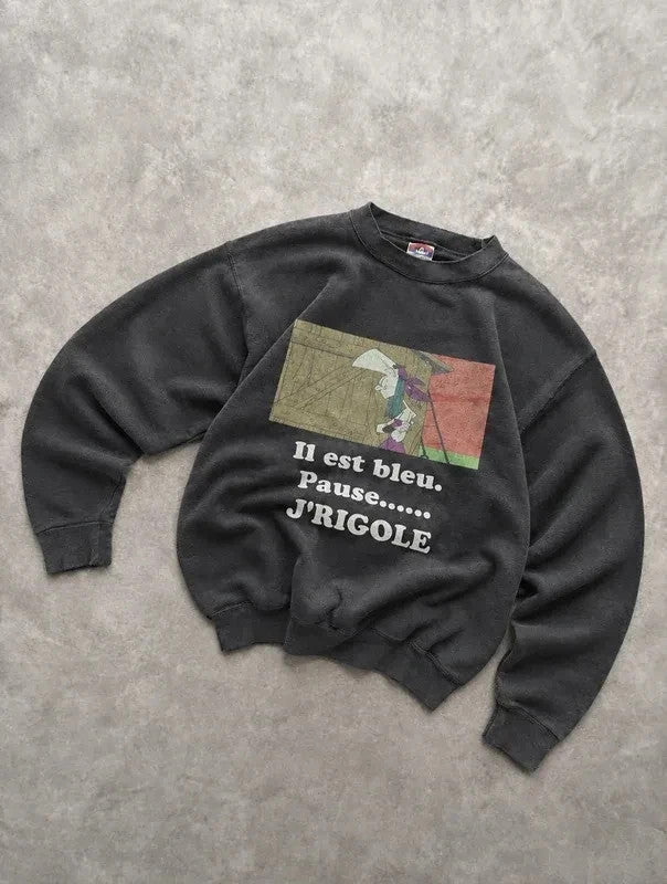 Sweat Crewneck Vintage Pirate « J’Rigole » Y2K