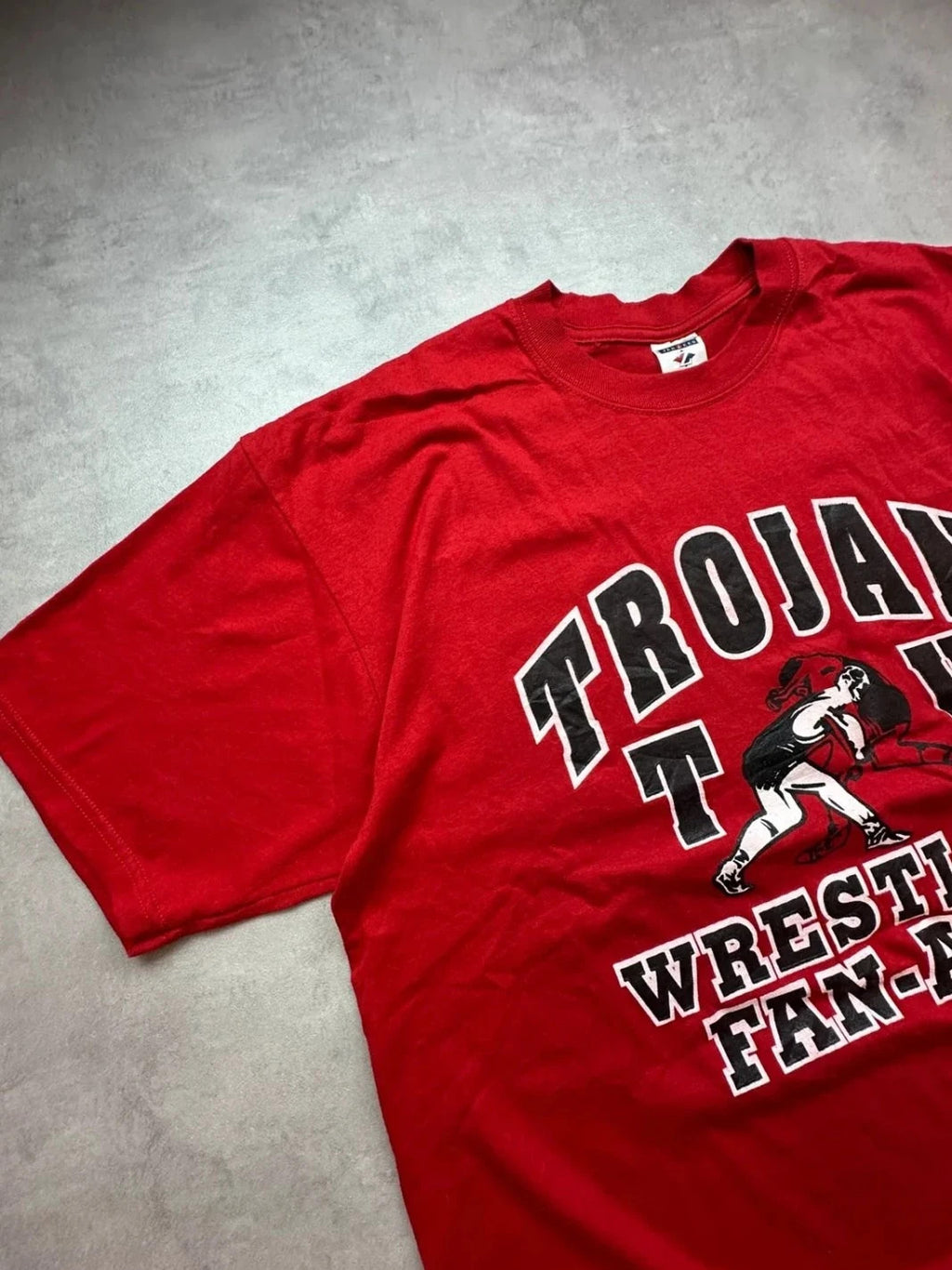 Tee-Shirt Vintage Red Trojan Fanatic Rouge