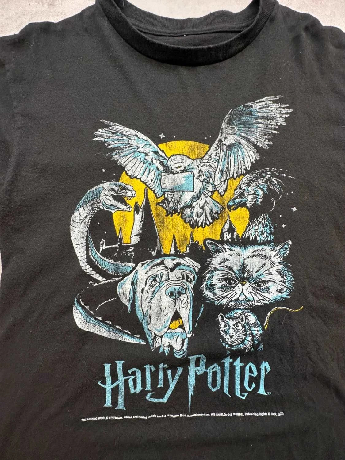 T-Shirt Vintage Harry Potter Créatures Magiques Noir