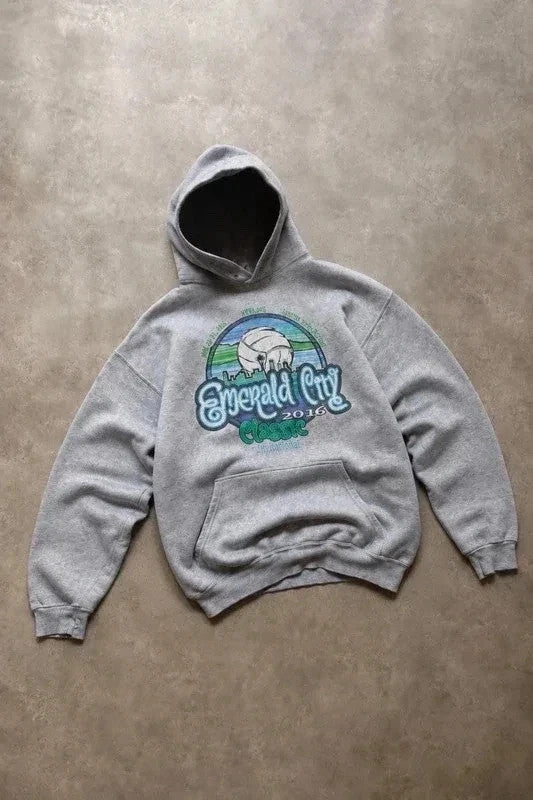 Sweat Hoodie Vintage Emerald City Volleyball Club
