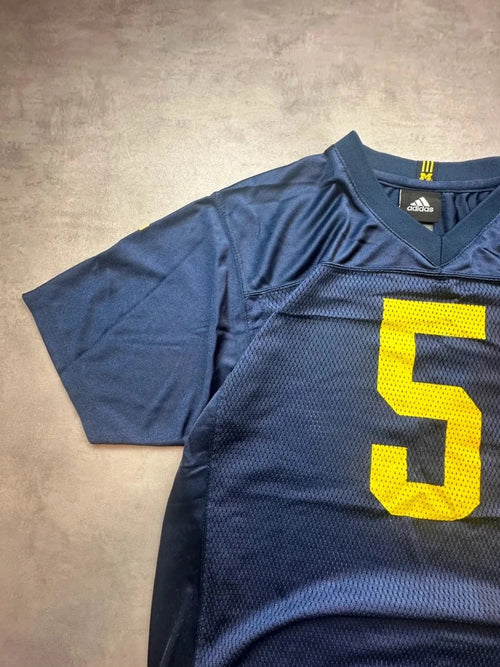 Maillot Adidas Vintage Michigan Wolverines #5 Marine