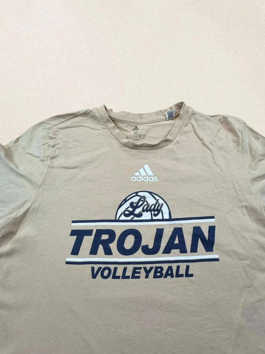 Tee-shirt Adidas Vintage Trojan Volleyball Beige
