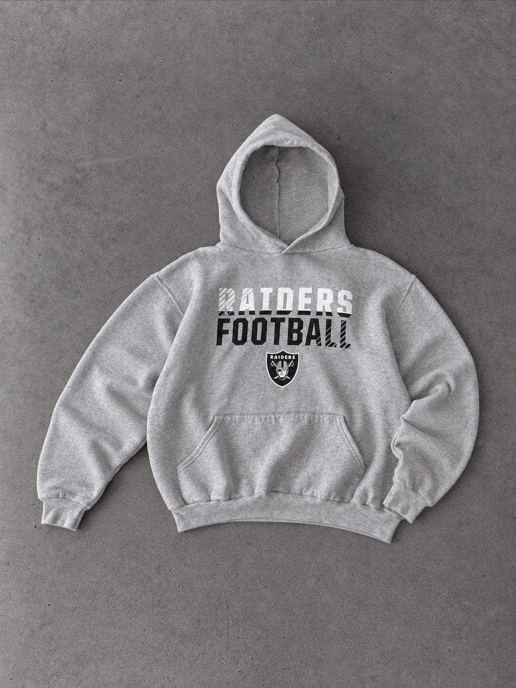 Hoodie Vintage Raiders Football NFL – Gris Chiné