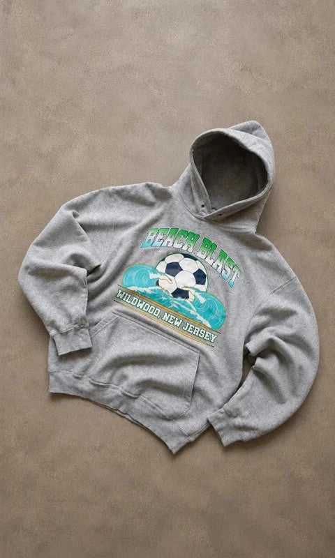 Sweat Hoodie Vintage Beach Blast Wildwood New Jersey – Gris