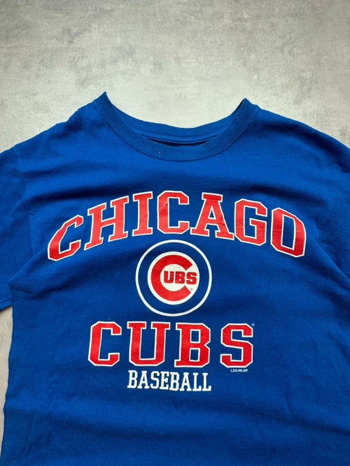 Maillot MLB Vintage Chicago Cubs Majestic Baseball Bleu