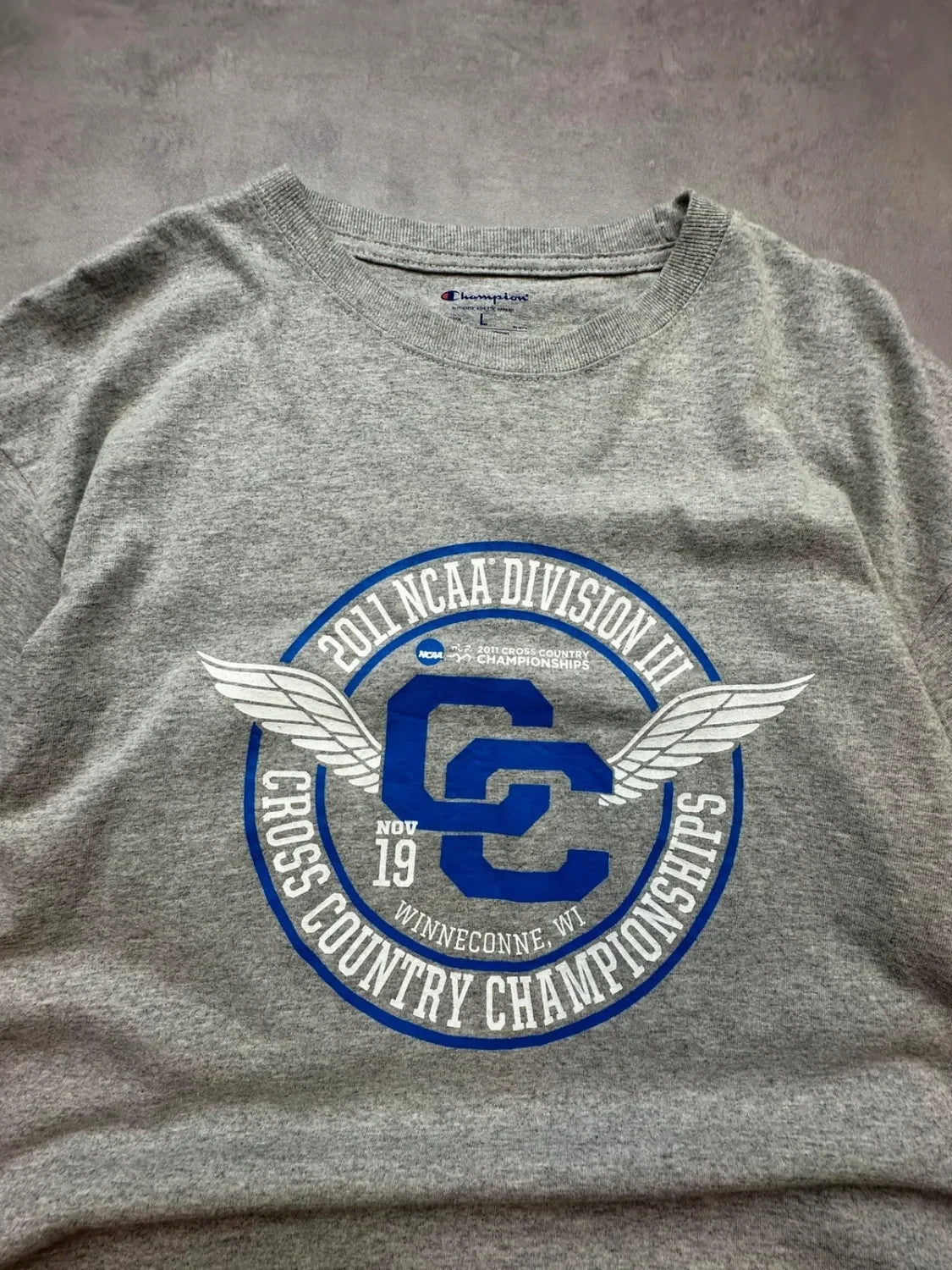 Tee-shirt Champion Vintage NCAA Cross Country Championships 2011 Gris | WellStore Vintage