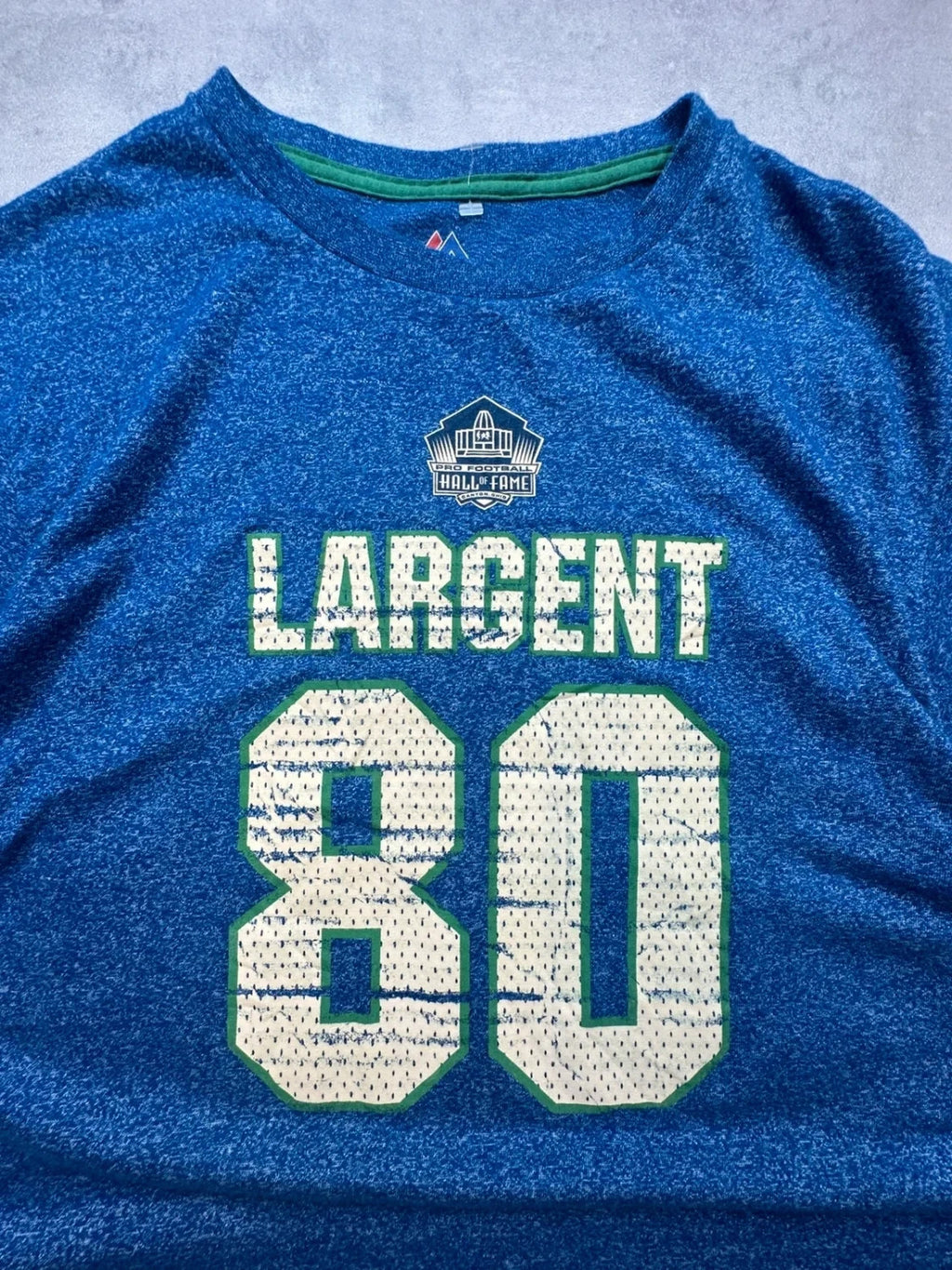 Tee-shirt NFL Vintage Seattle Seahawks Steve Largent #80 Majestic Bleu