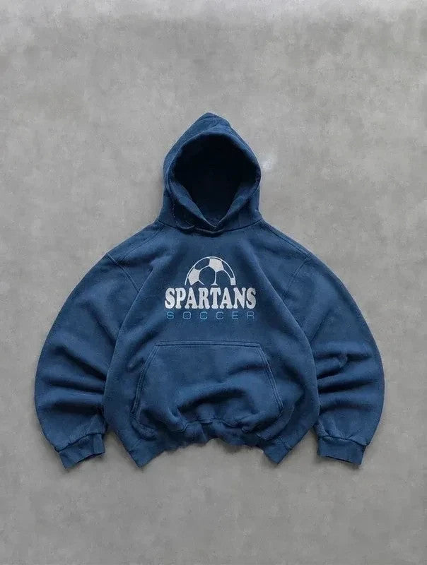 Sweat Vintage Spartans Soccer – Bleu Marine