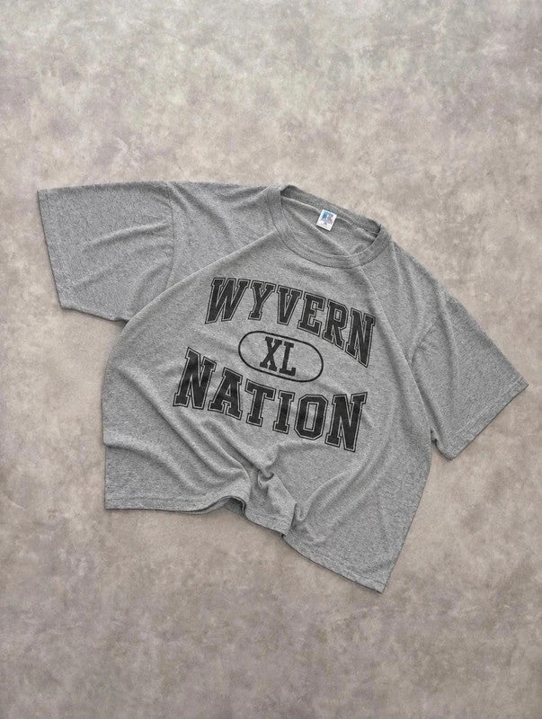 T-Shirt Russell Athletic Vintage Wyvern Nation – Gris