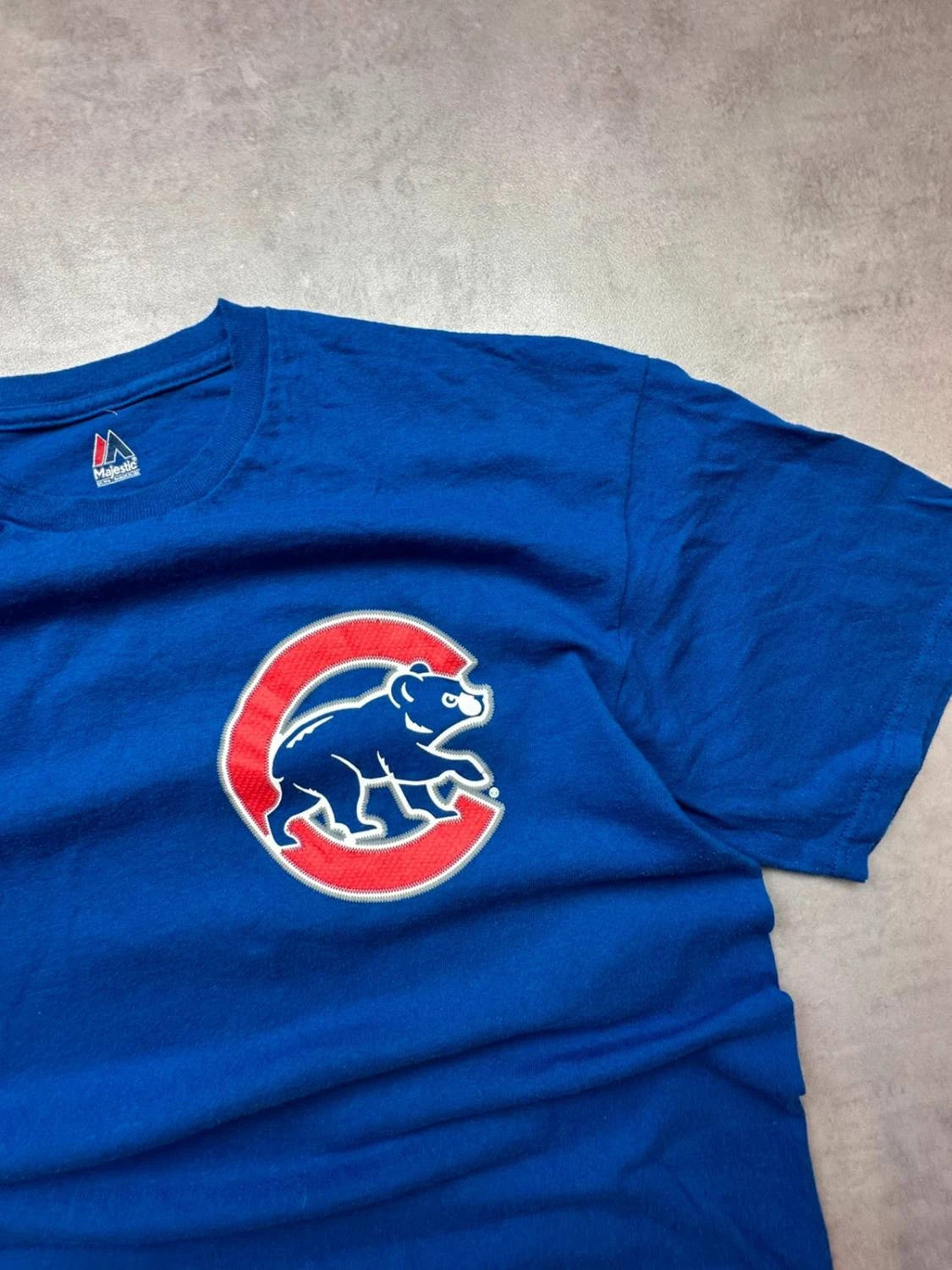 T-Shirt Vintage Chicago Cubs Baez #9 Bleu