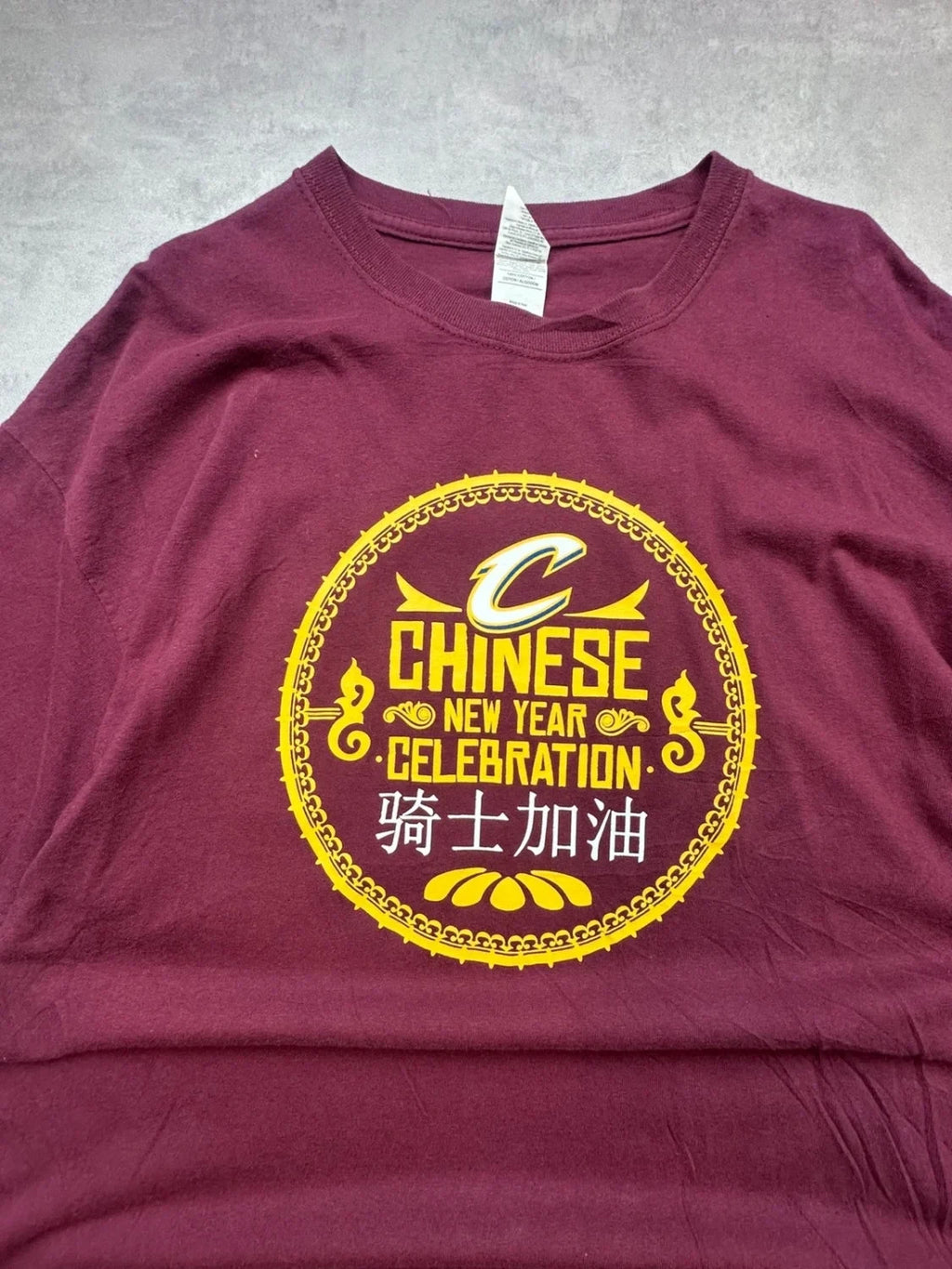 Tee shirt Vintage Cleveland Cavaliers | Wine And Gold | Chinese New Years - Taille XL
