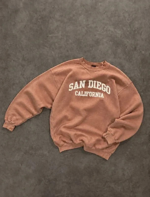 Sweat Vintage San Diego California – Rose Abricot