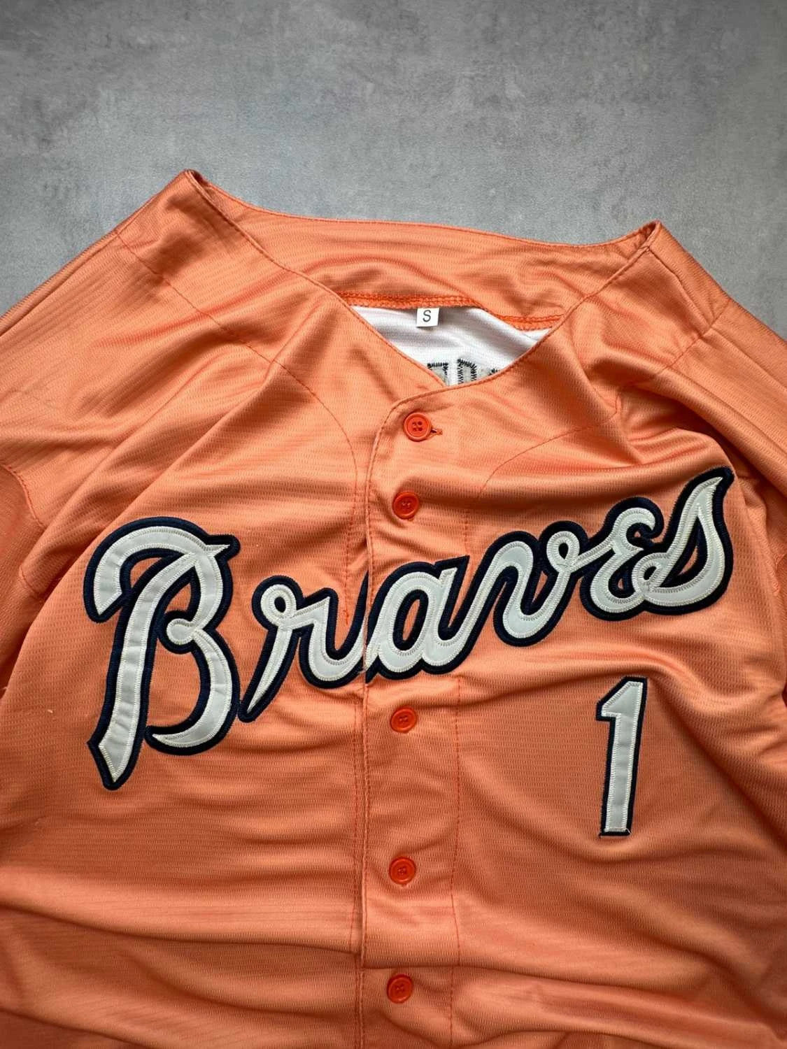 Maillot Vintage Atlanta Braves MLB Daddy’s Girl #1 – Corail