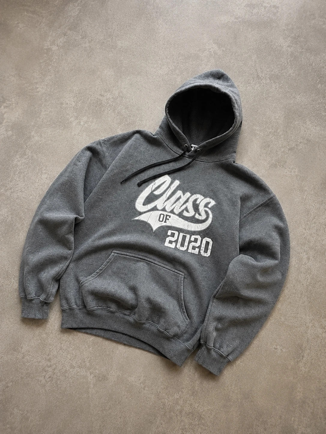 Hoodie Vintage Class of 2020 – Gris Foncé – College USA Y2K