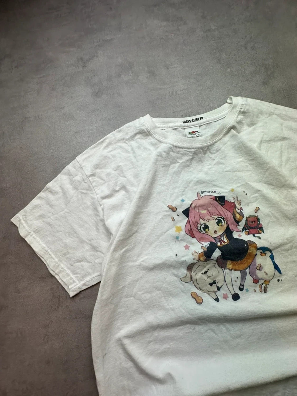 T-Shirt Vintage SPY x FAMILY Anya Forger Anime Japonais – Blanc