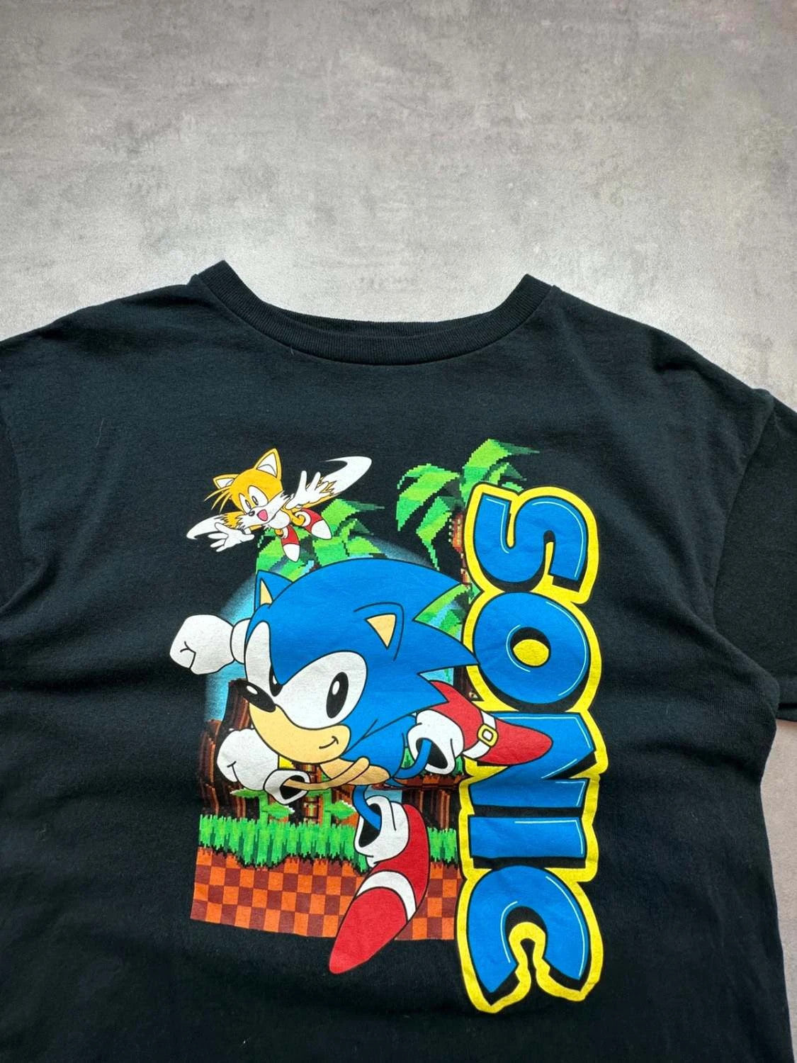 Tee Shirt Vintage Sonic The Hedgehog Sega Noir – Graphic Gaming Y2K 90s Streetwear