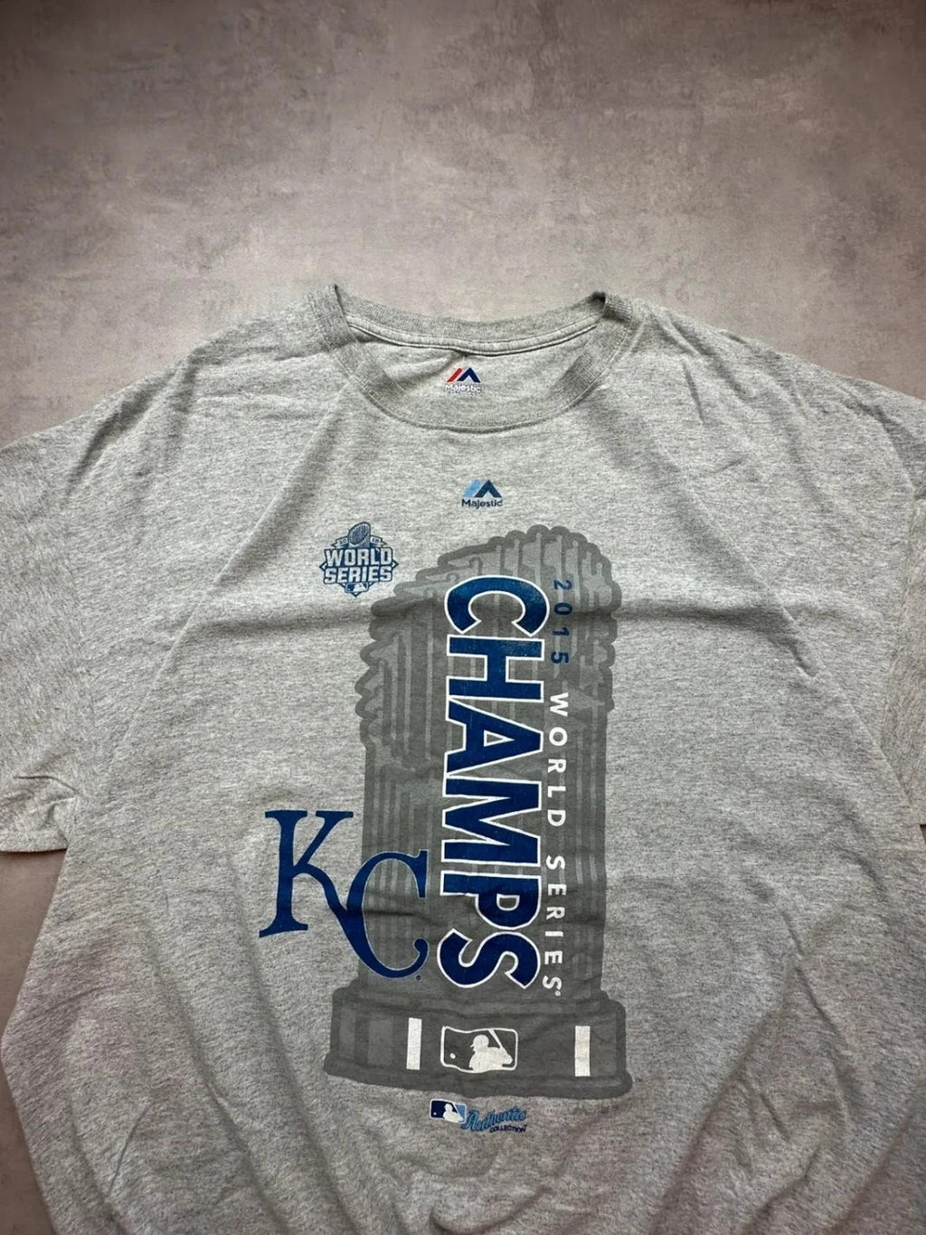 Tee Shirt MLB Vintage Kansas City World Series Gris – Baseball USA