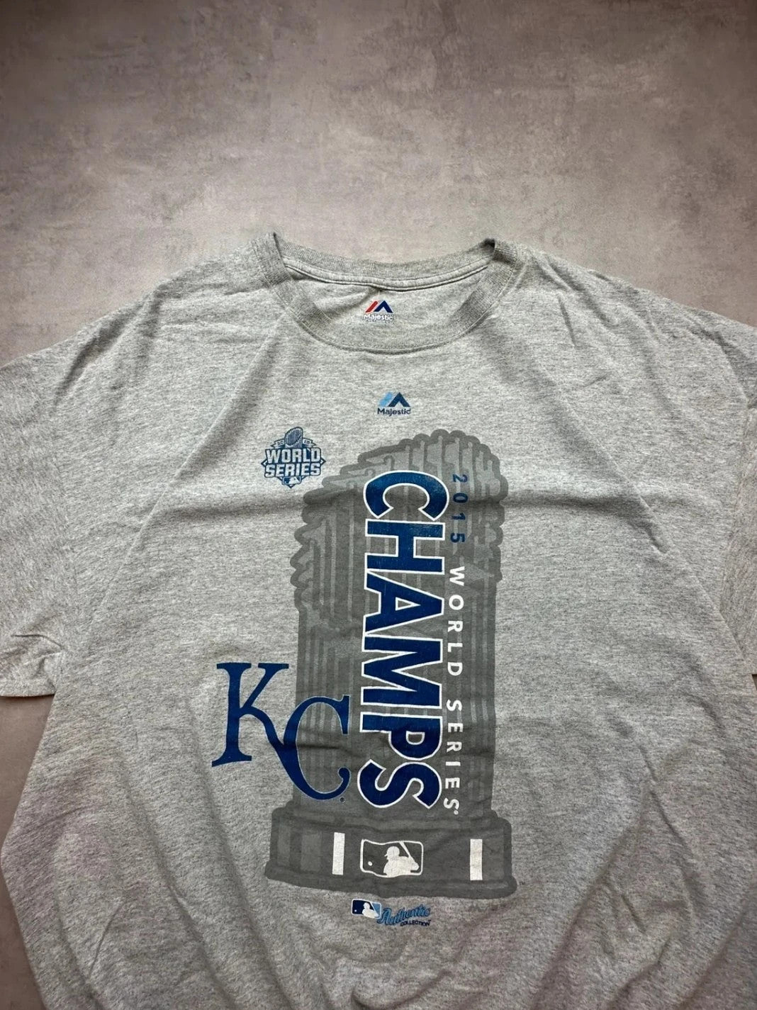 Tee Shirt MLB Vintage Kansas City World Series Gris – Baseball USA