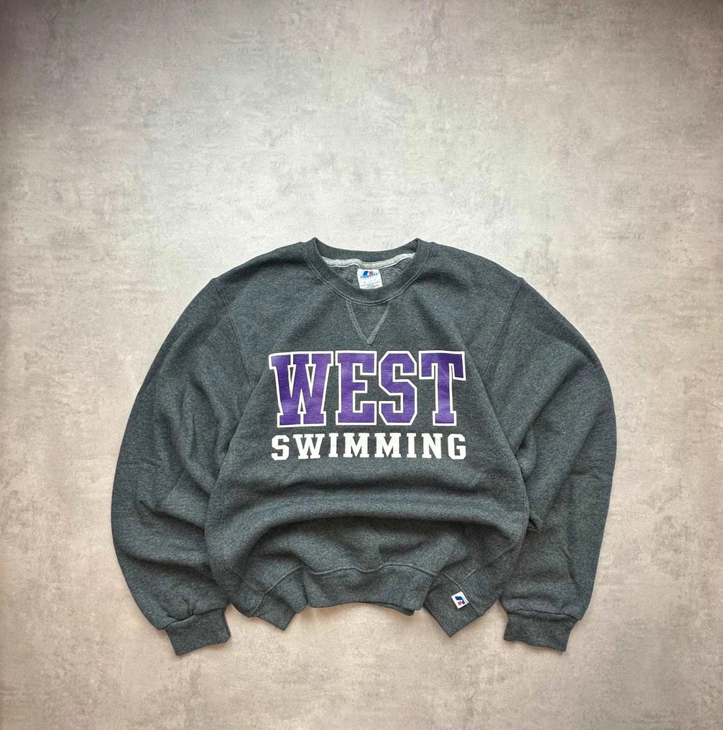 Sweat Russell Athletic Vintage West Swimming – Gris