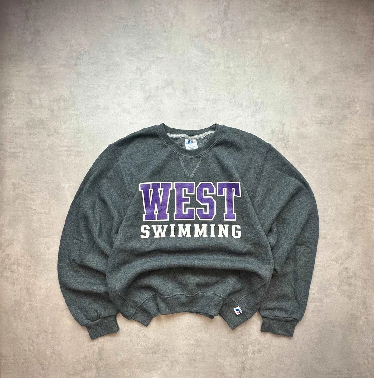 Sweat Russell Athletic Vintage West Swimming – Gris