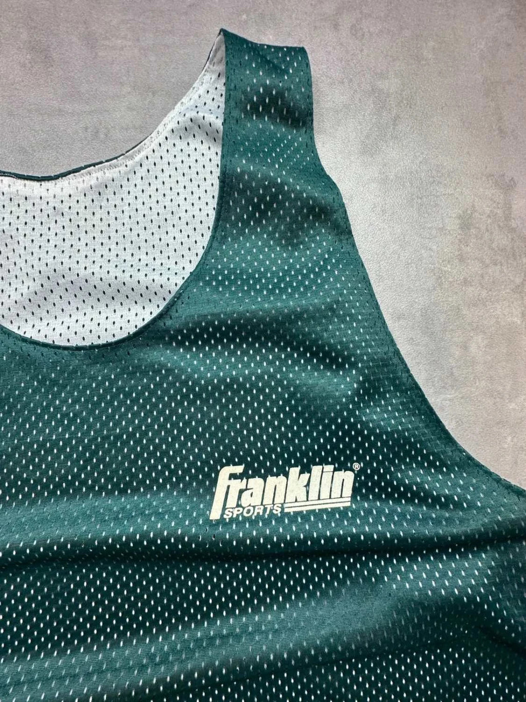 Maillot Basketball Vintage Franklin Réversible Vert