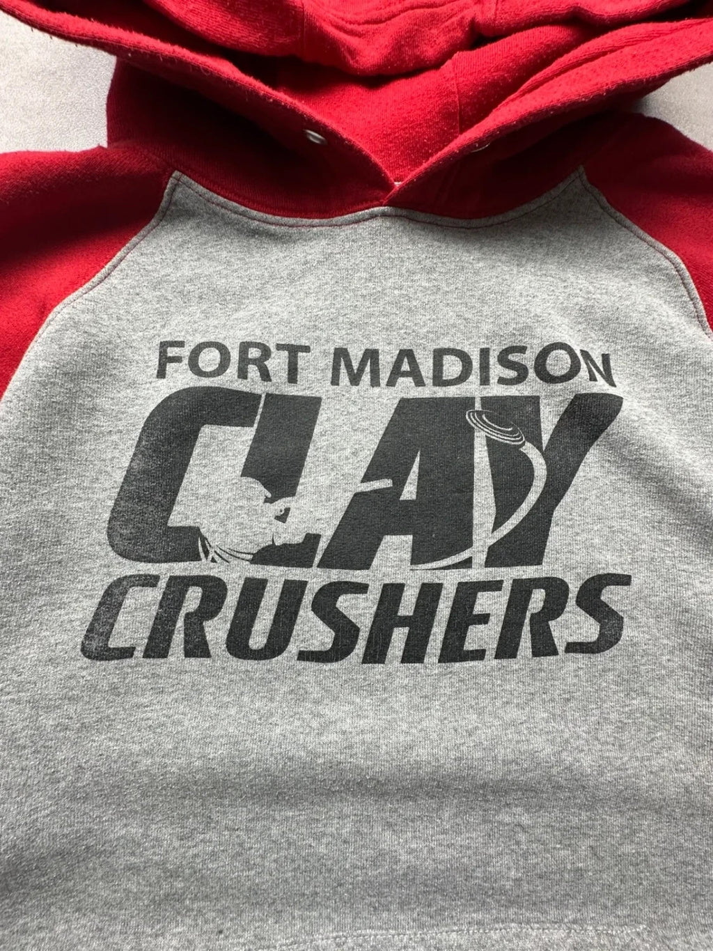 Sweat Russell Athletic Vintage Clay Crushers Rouge & Gris