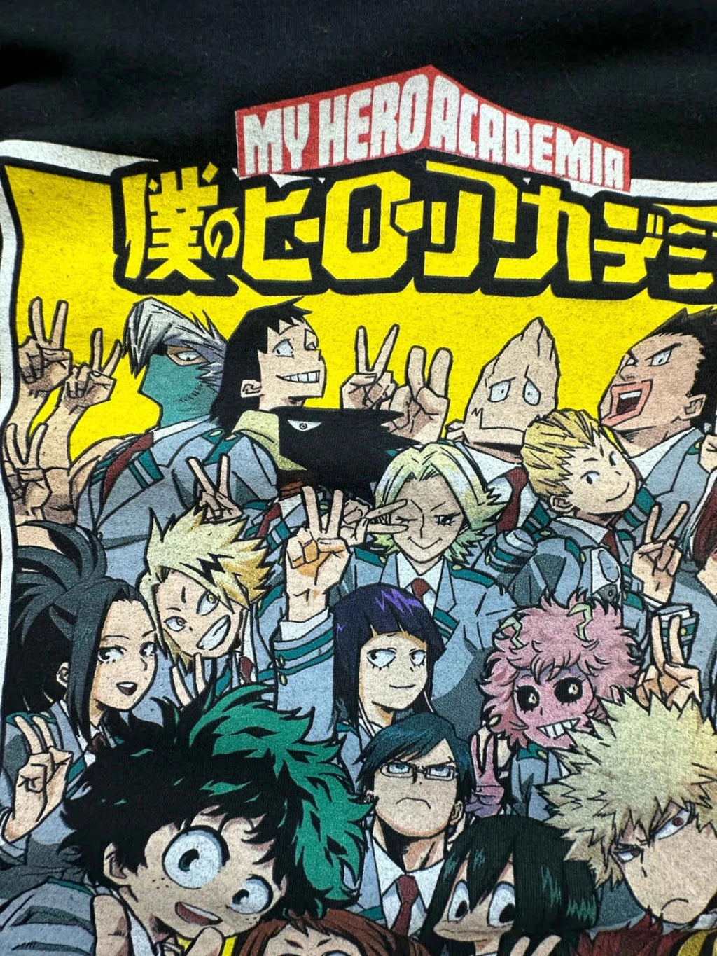 T-Shirt My Hero Academia Classe 1-A – Deku Bakugo Anime Noir Y2K