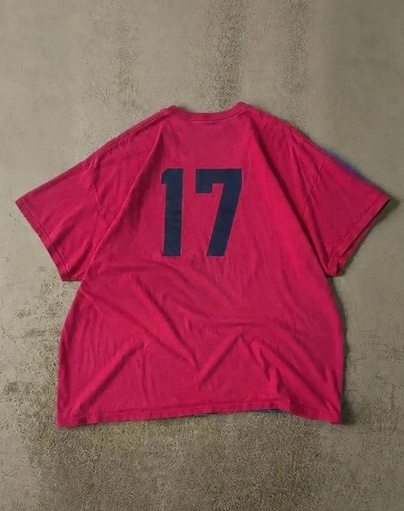 Tee Shirt Russell Athletic Vintage Baldwin Braves Baseball Rouge