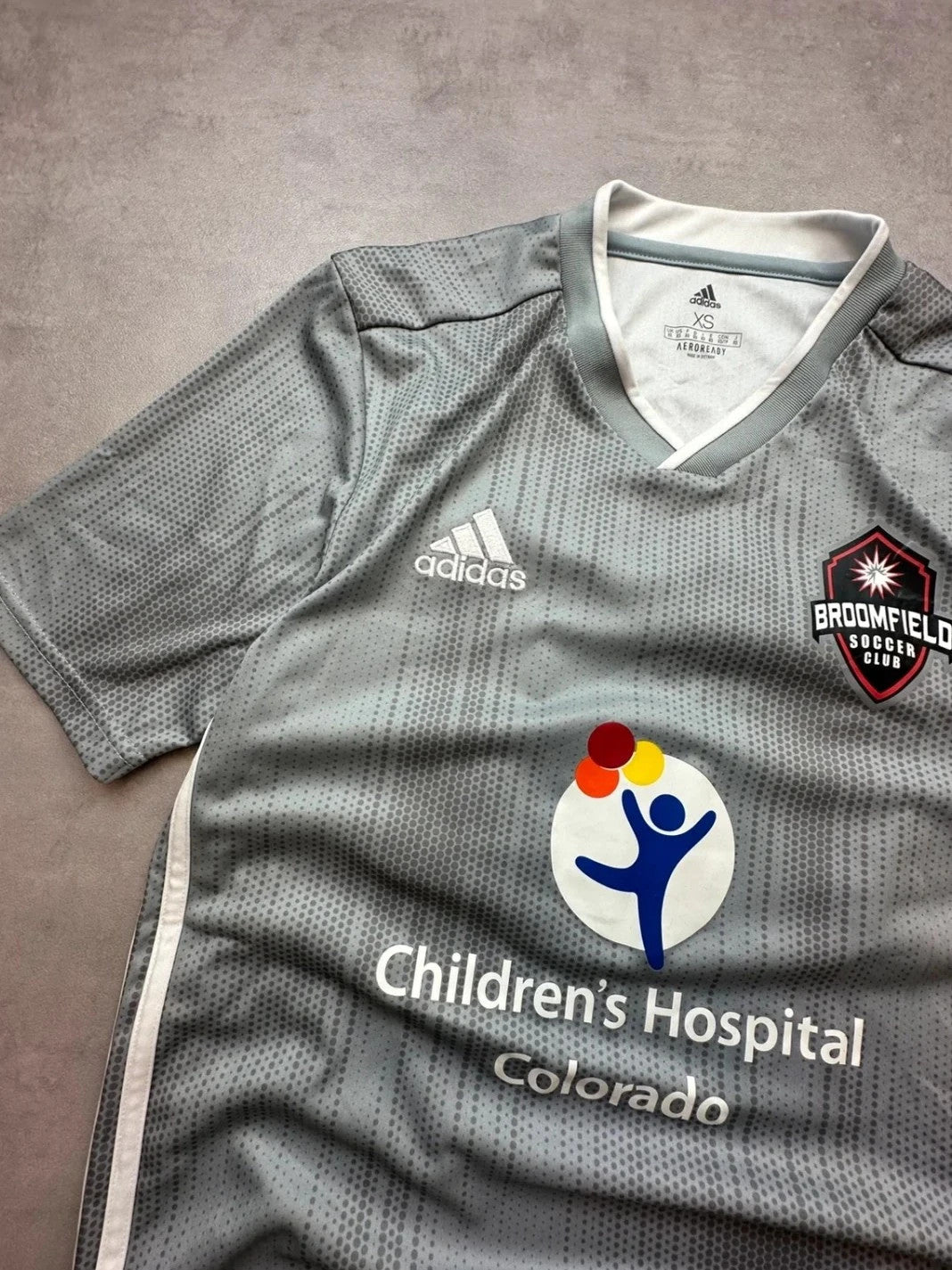 Maillot Adidas Vintage Broomfield Soccer Club Gris – Colorado USA