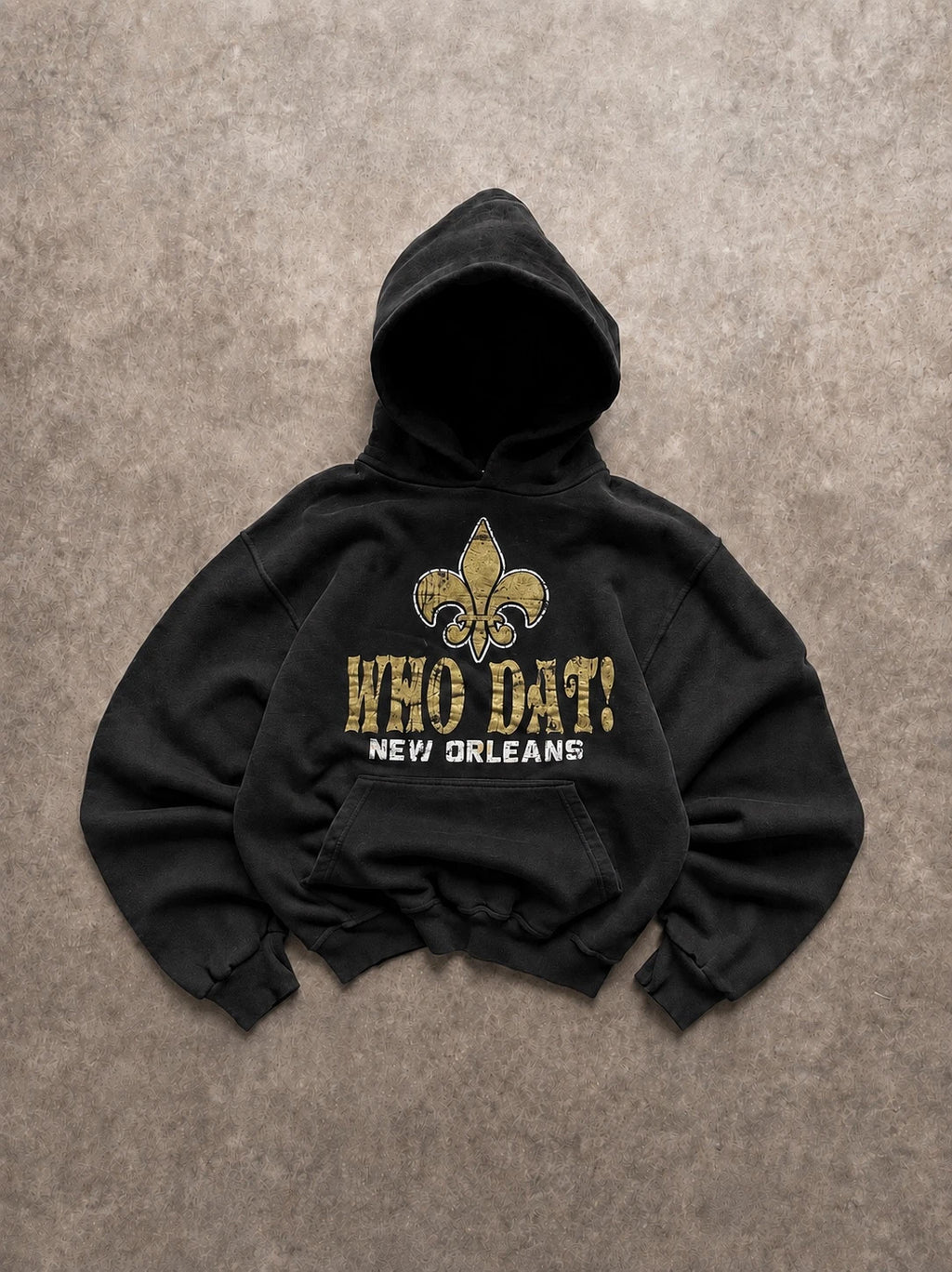 Hoodie Vintage New Orleans Who Dat! – Noir & Or – Football USA