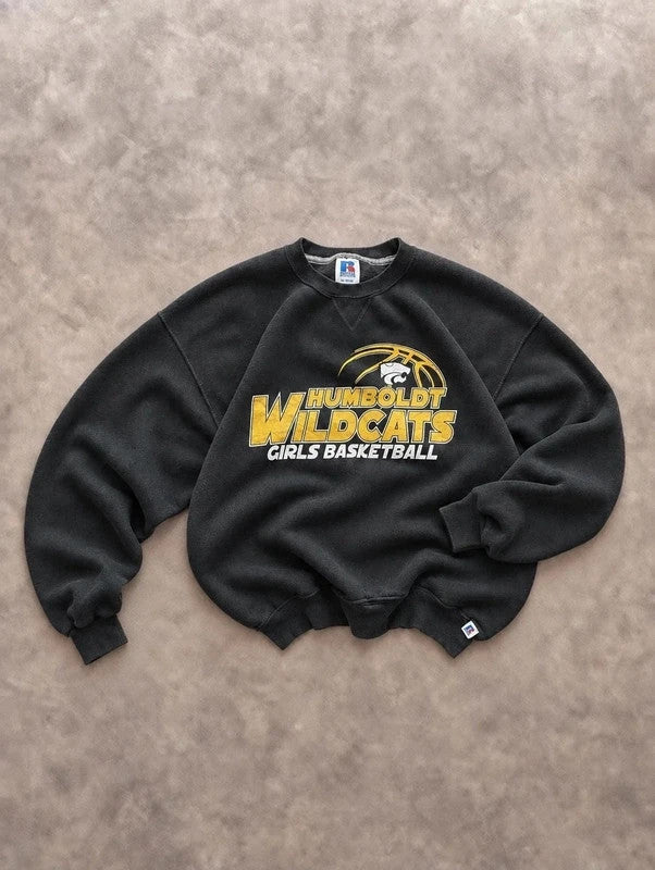 Sweat Russell Athletic Vintage Humboldt Wildcats Basketball – Noir