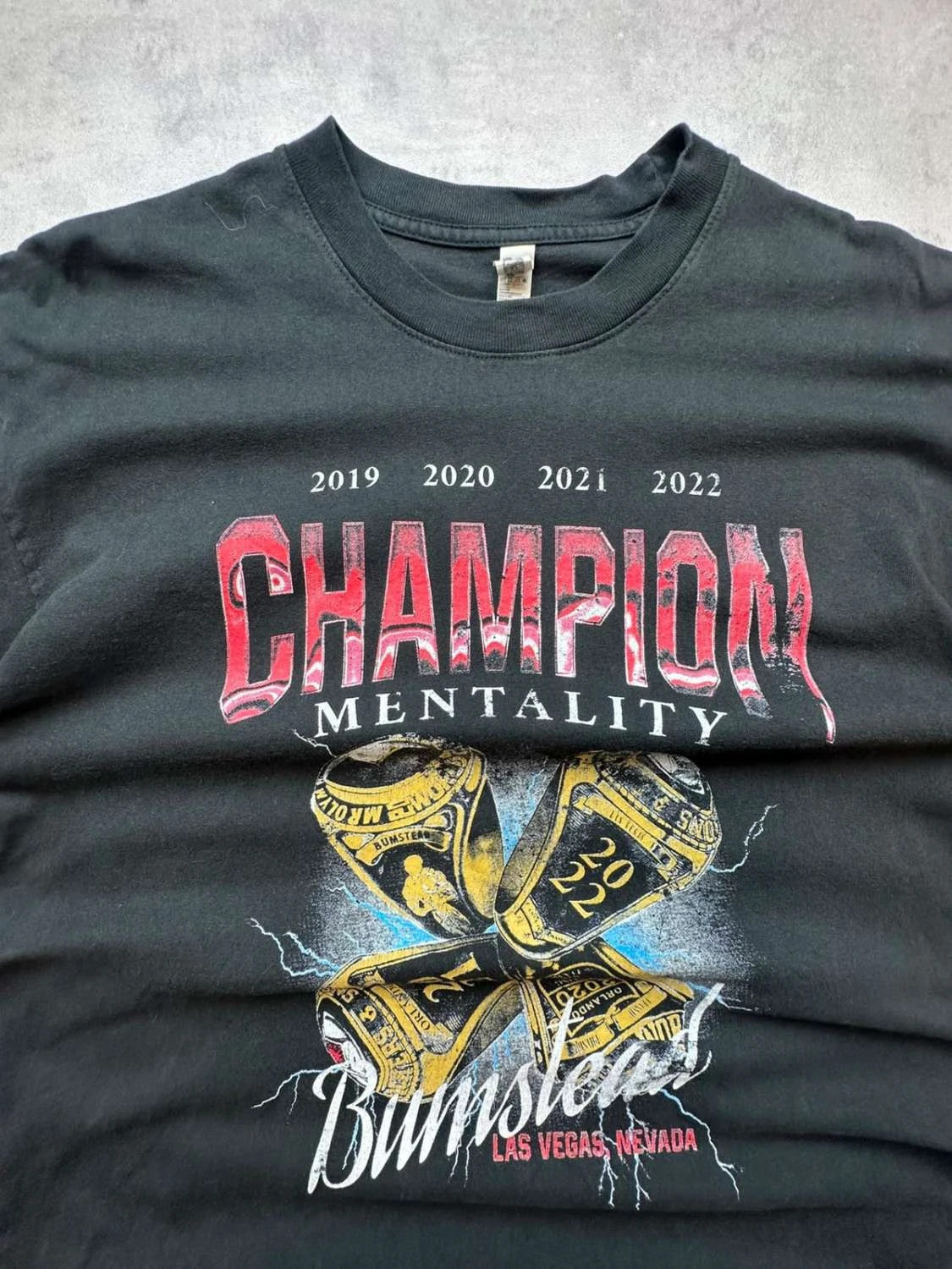 T-Shirt Vintage Chris Bumstead Champion Mentality Noir