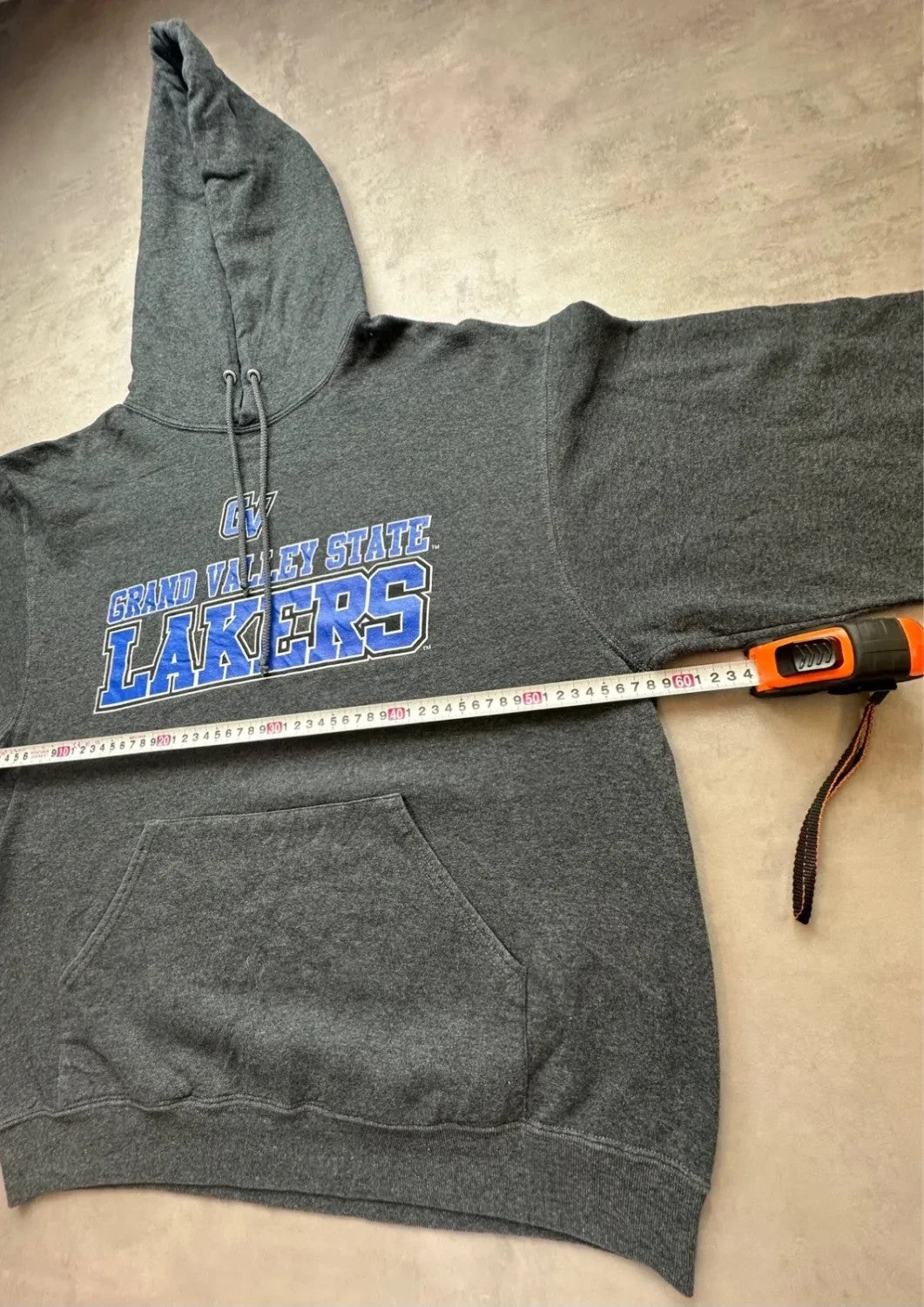 Hoodie Vintage Grand Valley State Lakers GVSU Gris Foncé – Collegiate NCAA Y2K