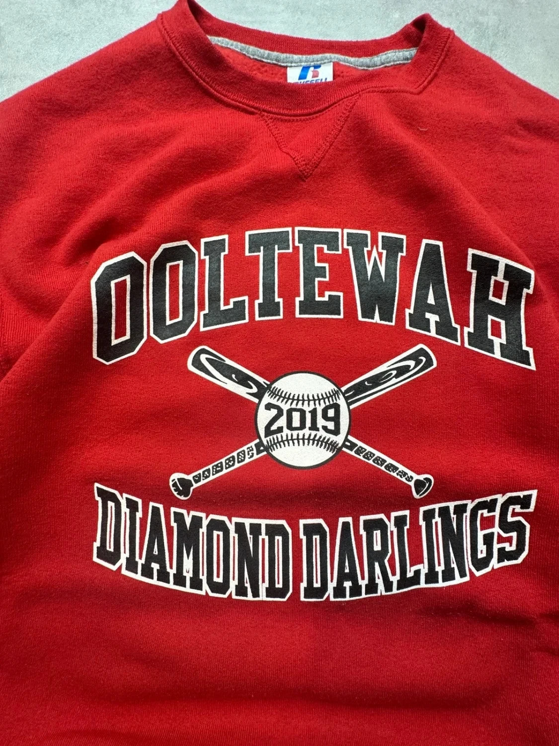 Sweat Russell Athletic Vintage Ooltewah Diamond Darlings Rouge – USA
