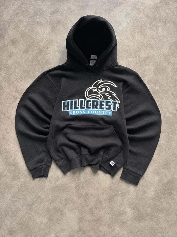 Sweat Hoodie Vintage Hillcrest Cross Country Eagles – Noir