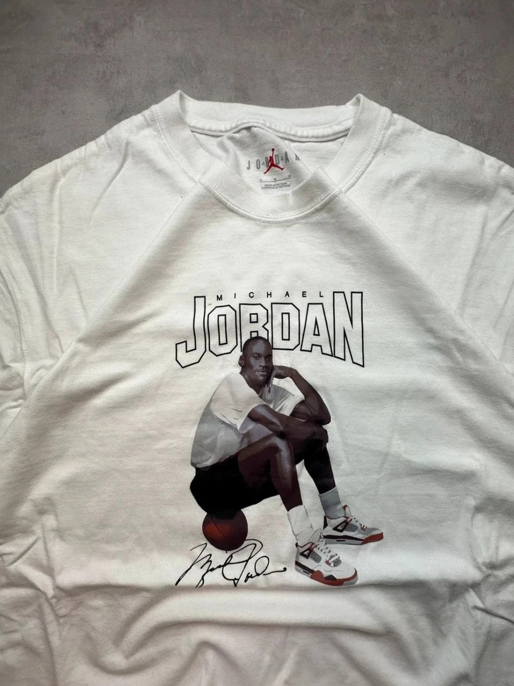 Tee-Shirt Michael Jordan Vintage Blanc – NBA Basketball