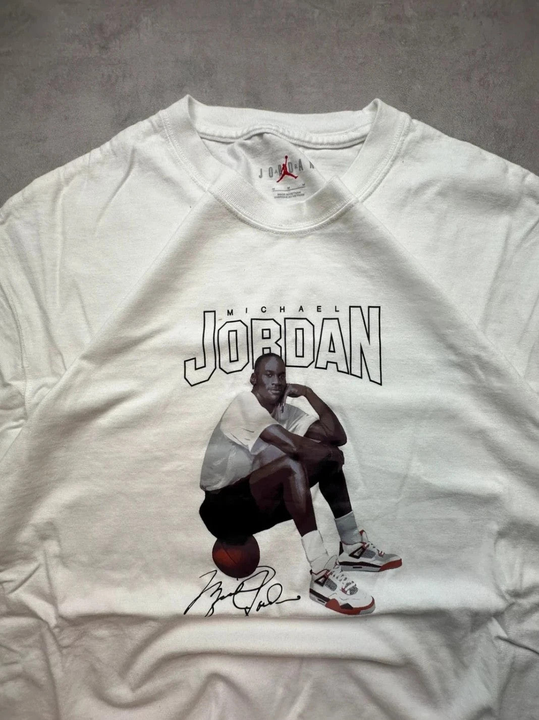 Tee-Shirt Michael Jordan Vintage Blanc – NBA Basketball
