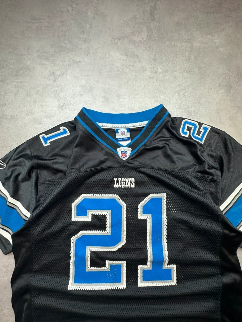 Maillot NFL Vintage Detroit Lions #21 Cullin Noir & Bleu
