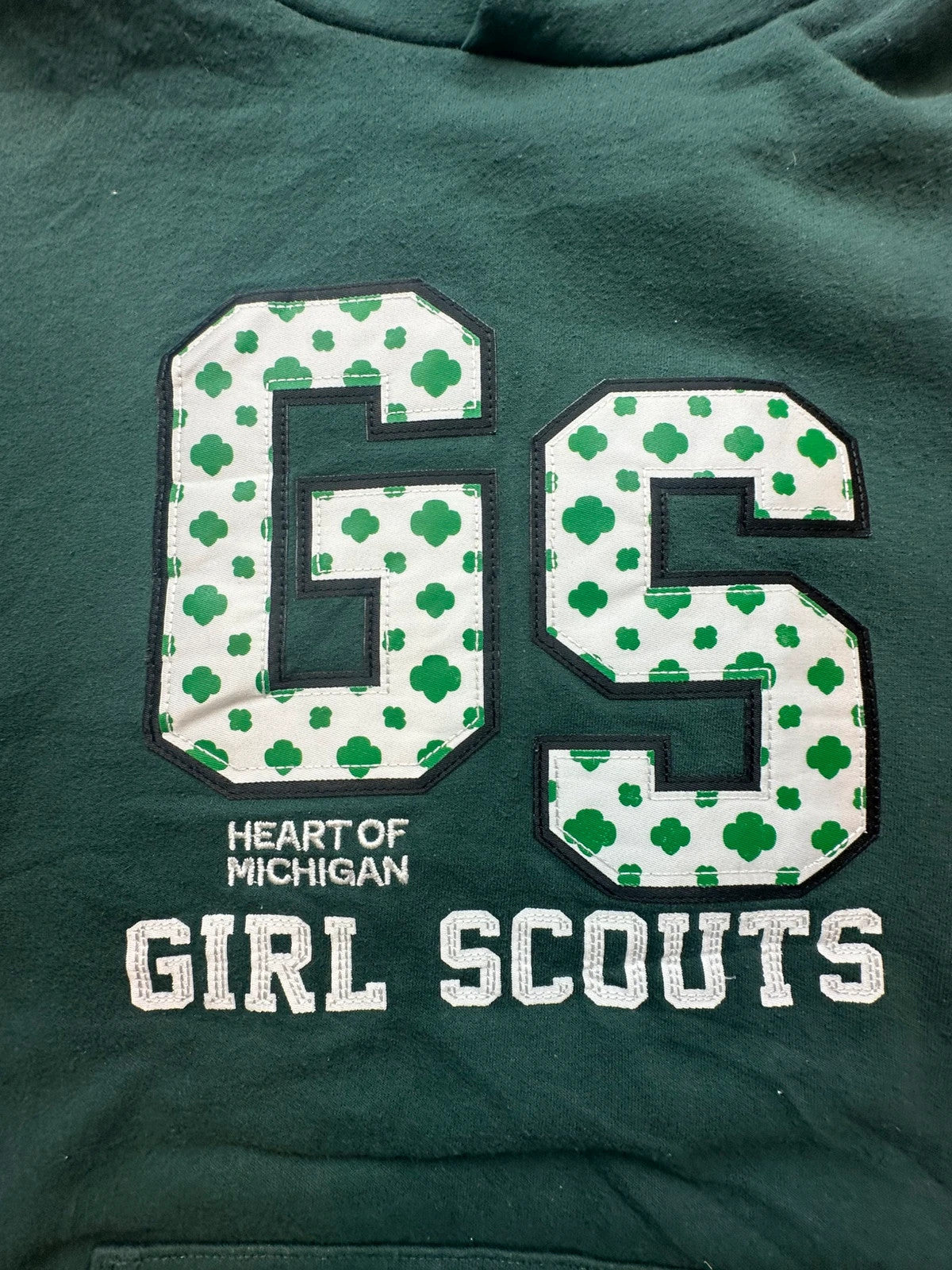 Hoodie Vintage Girl Scouts Heart of Michigan – Vert