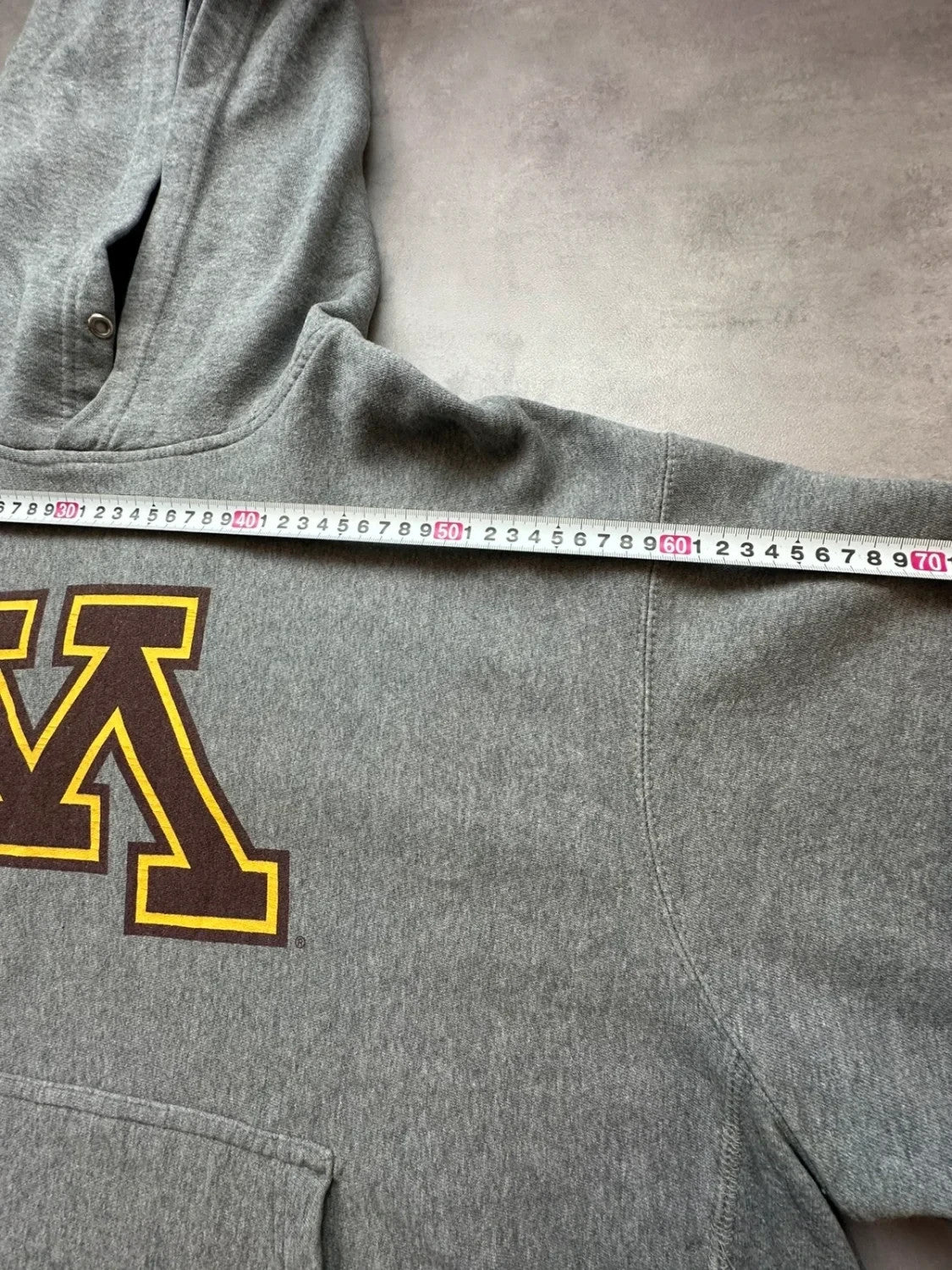 Hoodie Vintage University of Minnesota Golden Gophers Gris – Collegiate NCAA 90s