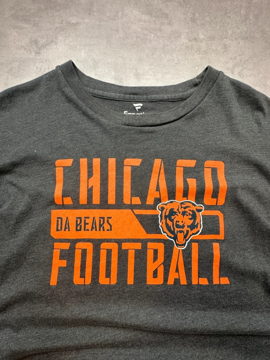 Tee-shirt Fanatics NFL Vintage Chicago Bears Football Gris Foncé