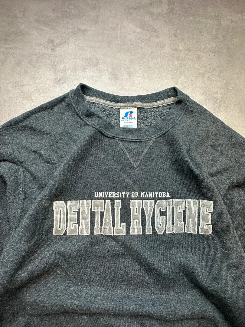 Sweat Russell Athletic Vintage University of Manitoba Gris – College Canada