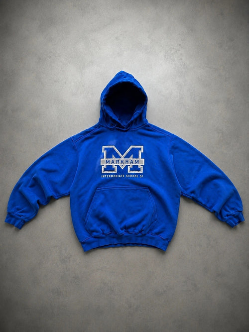Hoodie Vintage Markham Intermediate School 51 – Bleu Royal