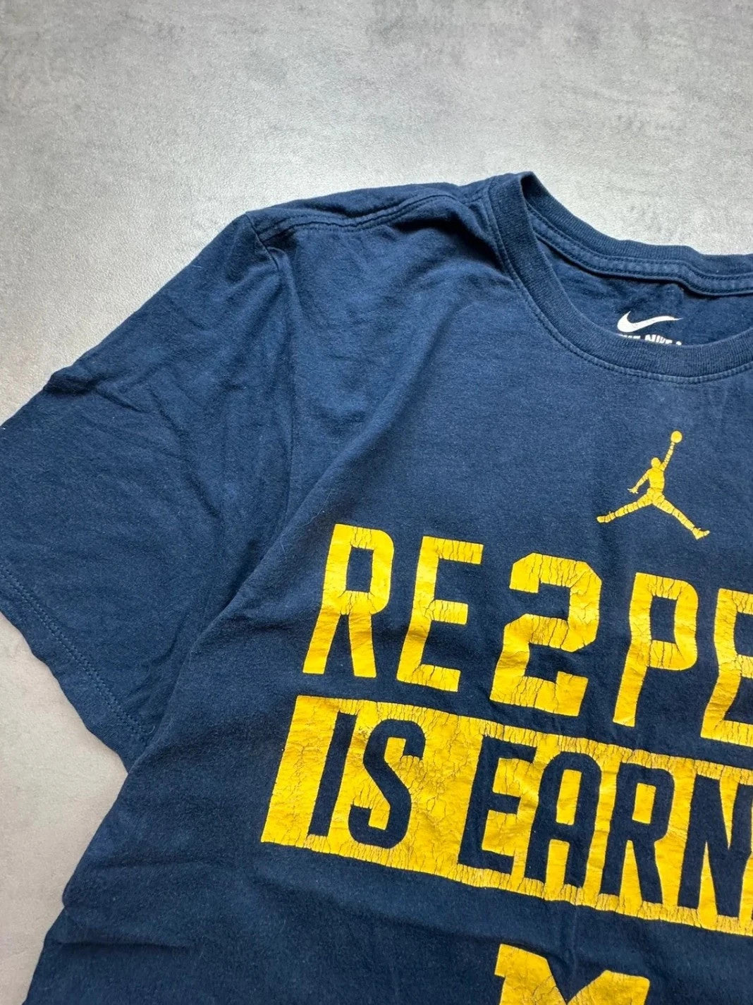 Tee Shirt Vintage Jordan Michigan Wolverines