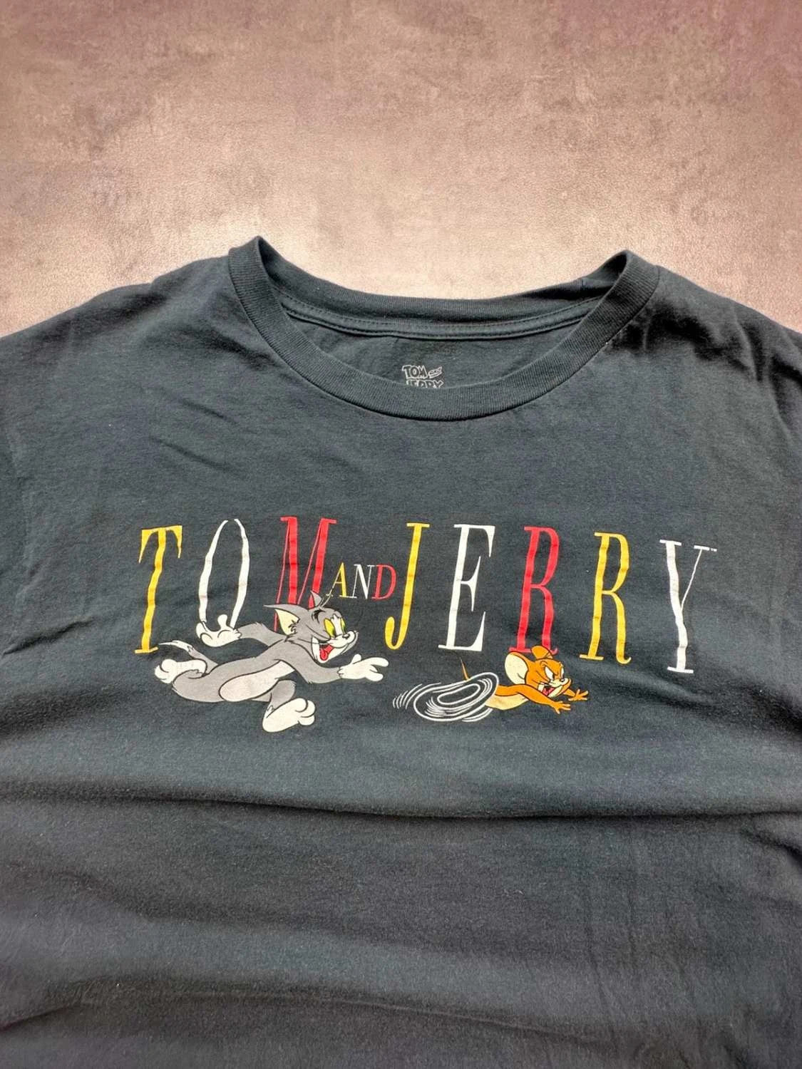 T-Shirt Vintage Tom & Jerry « Tom and Jerry » – Noir