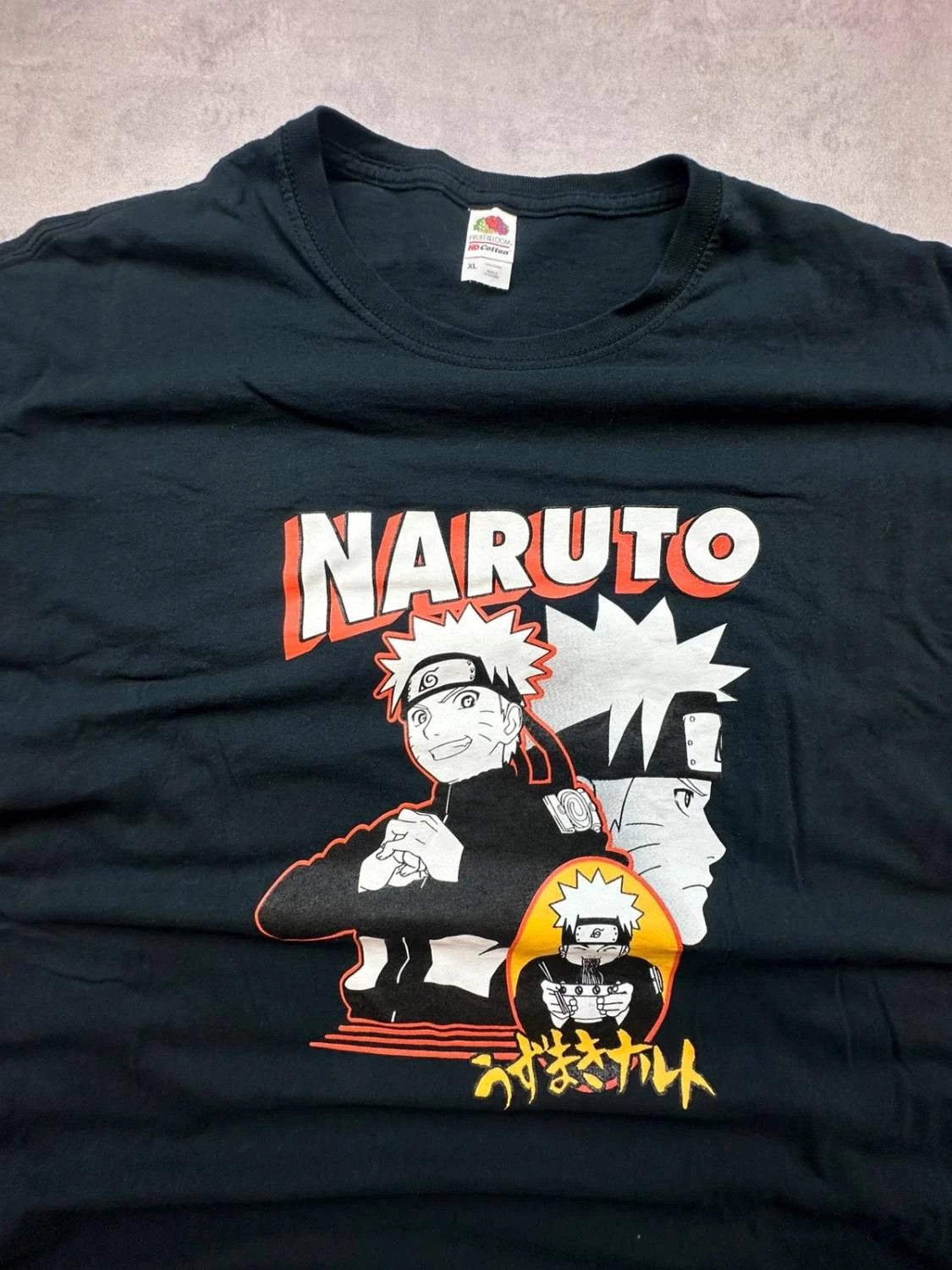 T-Shirt Naruto Uzumaki Vintage Noir