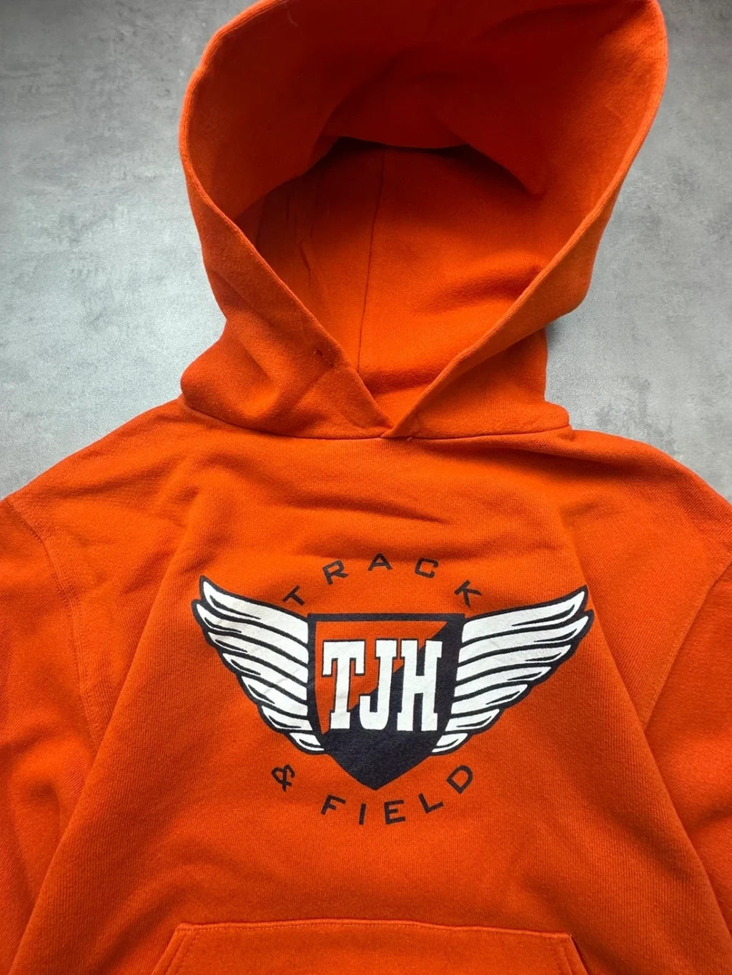 Sweat Russell Athletic Vintage TJH Track & Field Orange – Athlétisme USA