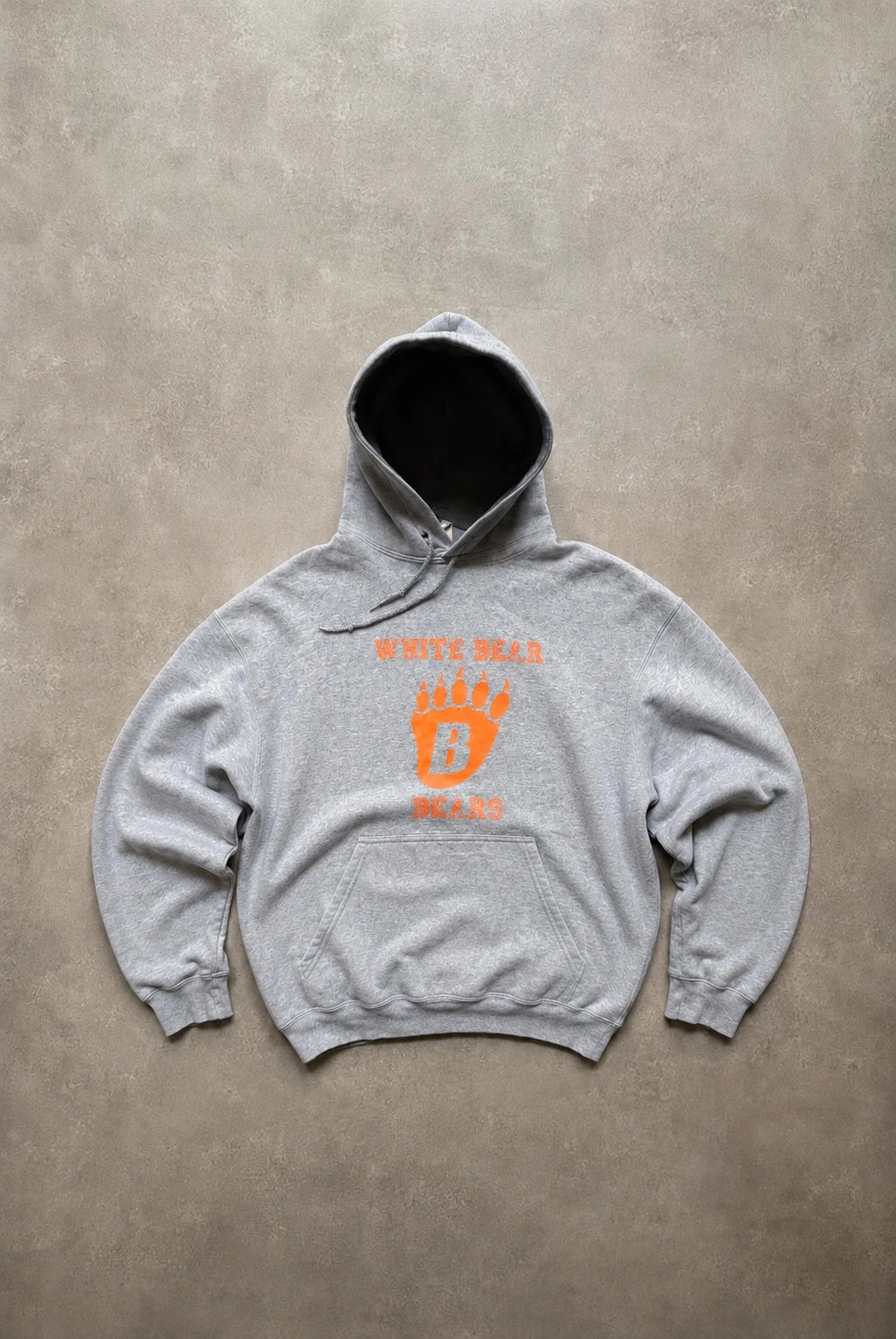 Hoodie Vintage White Bear Bears – Gris Chiné – College USA
